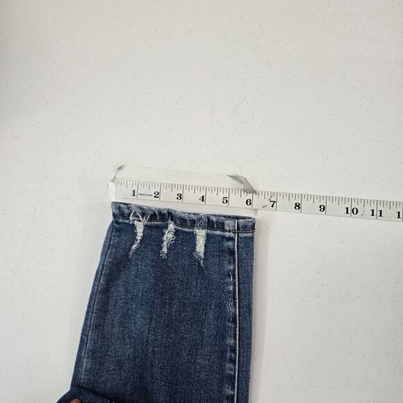 KanCan™ High Rise Ripped Cropped Jean button fly distressed 32 women 6368 skinny - Picture 7 of 11